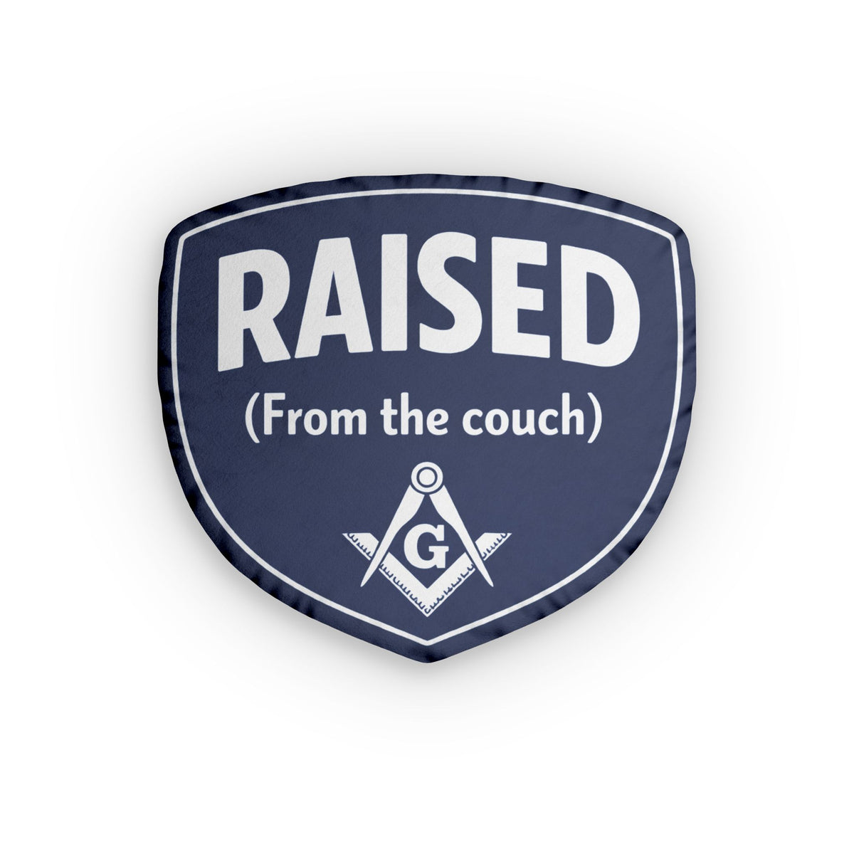 Master Mason Blue Lodge Pillow - Raised From The Couch Square & Compass G - Bricks Masons