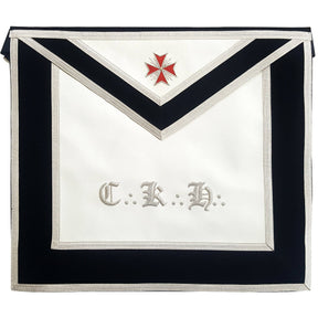 30th Degree Scottish Rite Apron - White & Black - Bricks Masons