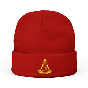 District Deputy Grand Master Blue Lodge Beanie - Knit Embroidery Various Colors - Bricks Masons