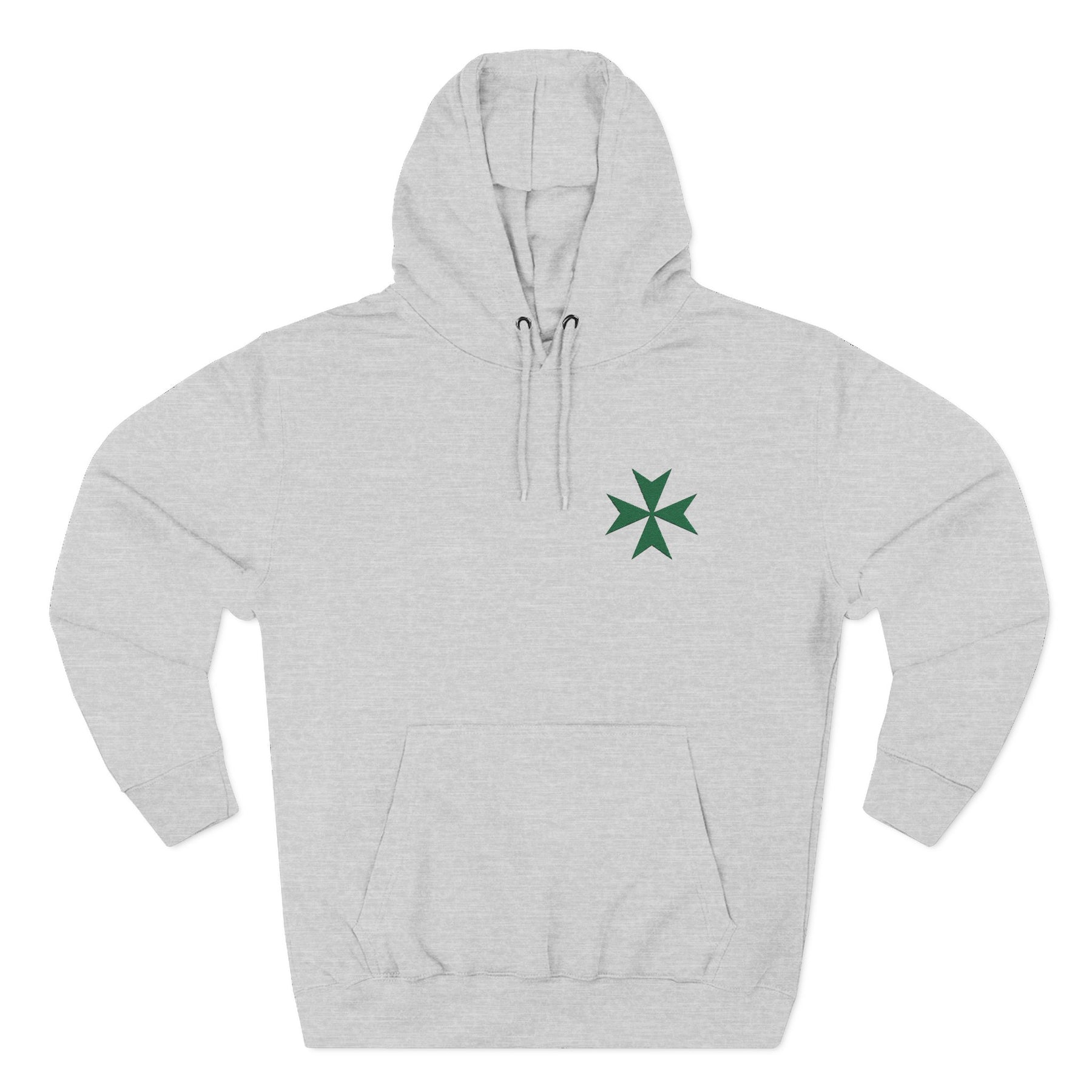 Order of Saint Lazarus Hoodie - Front Embroidered Detail - Bricks Masons