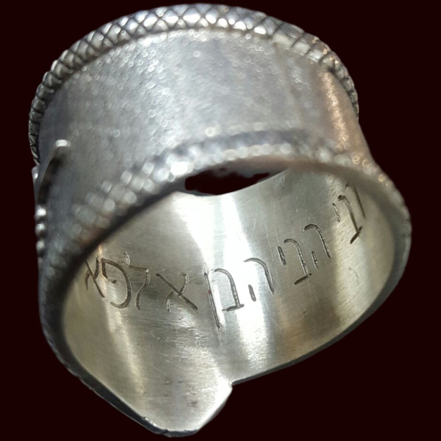 King Solomon's Signet Ring in Silver 2.2 x 1.5 cm 12 g Art 32 - Bricks Masons