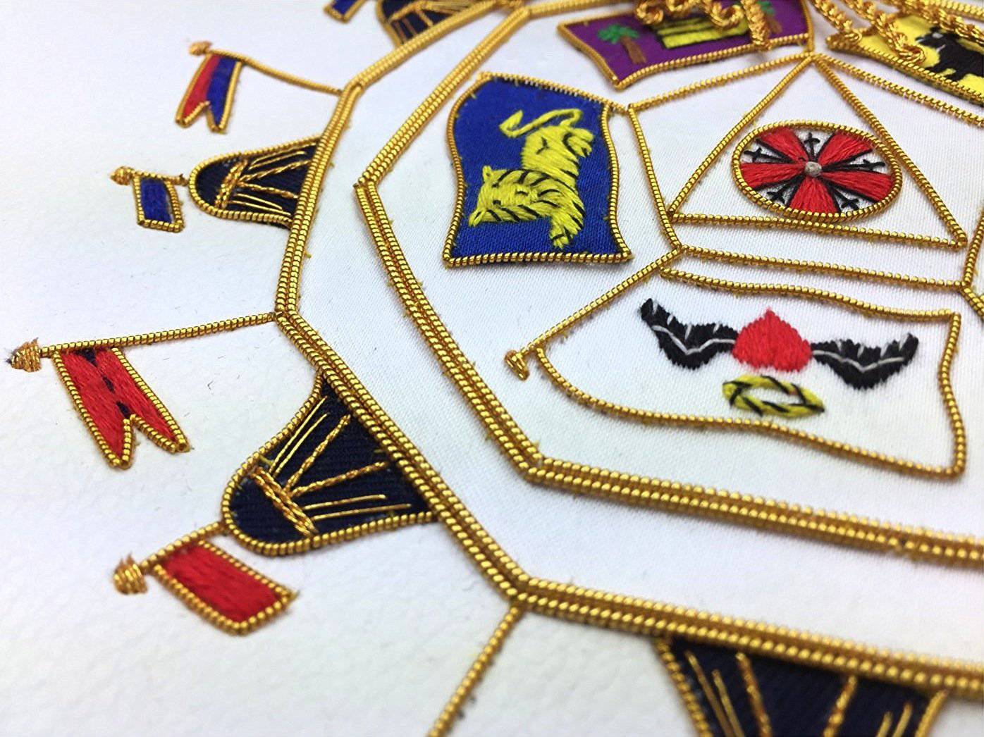 32nd Degree Scottish Rite Apron - Black Velvet - Bricks Masons