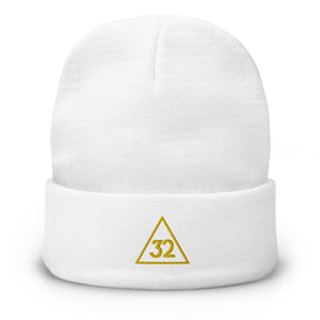 32nd Degree Scottish Rite Beanie - Golden Embroidery - Bricks Masons