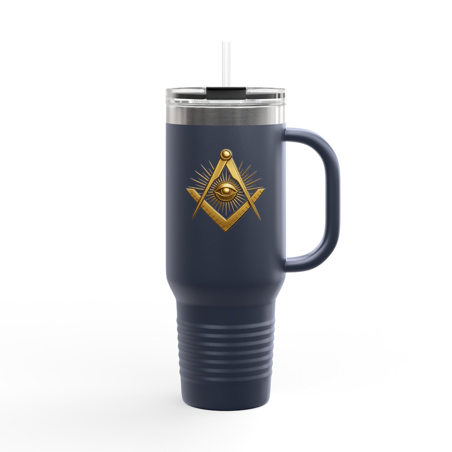 Master Mason Blue Lodge Ringneck Tumbler - Square & Compass with All-Seeing Eye