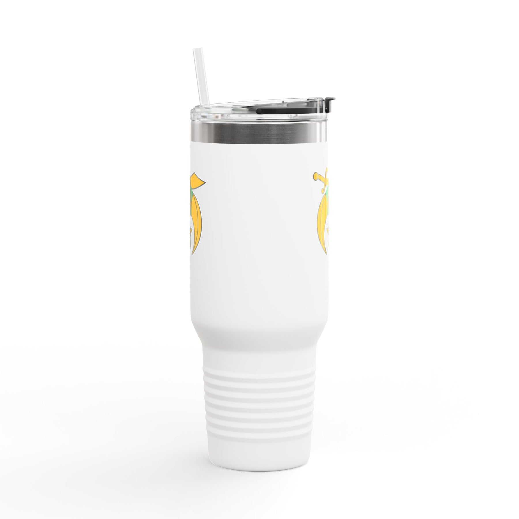 Daughters of Sphinx Ringneck Tumbler - White Stainless Steel & Insulated 40oz - Bricks Masons
