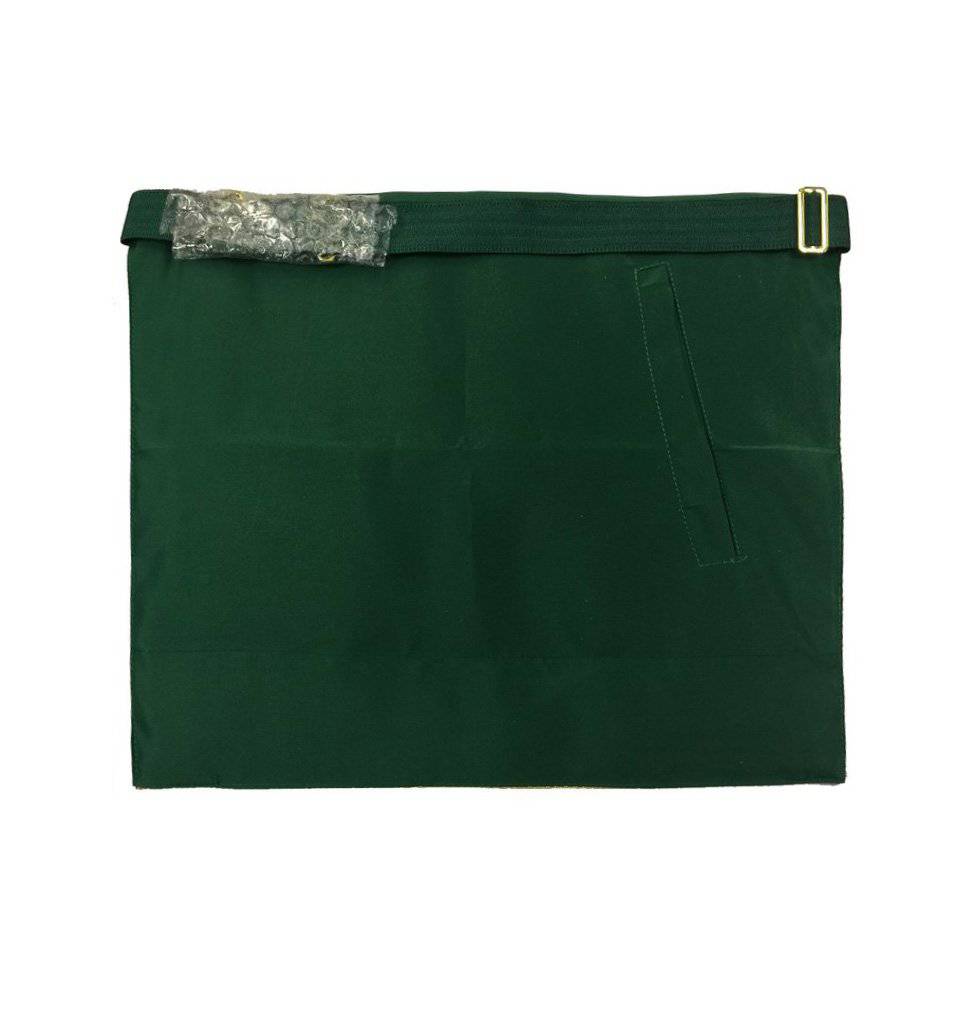 Master Mason Craft Scottish Regulation Apron - Green & Brown