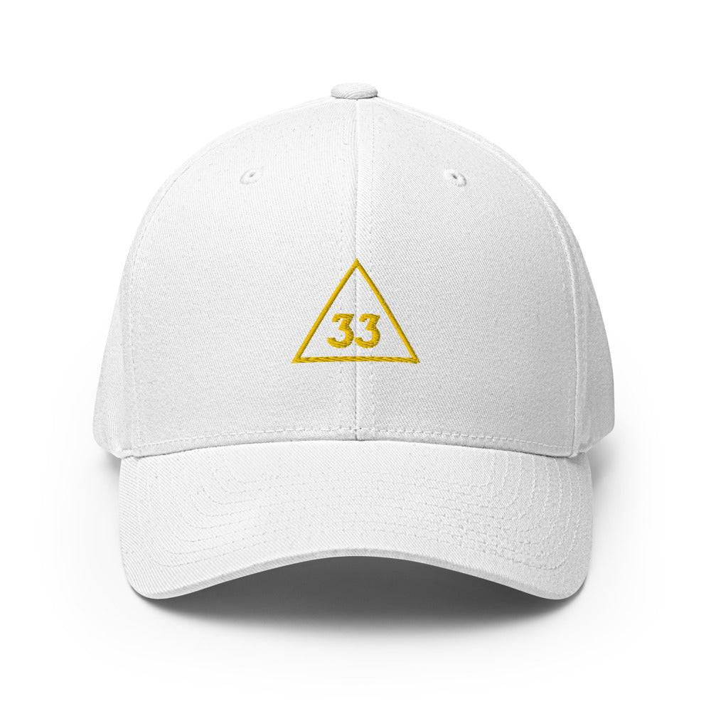 33rd Degree Scottish Rite Baseball Cap - Golden Embroidery - Bricks Masons