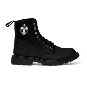 33rd Degree Scottish Rite Boot - Wings Down Nylon Canvas - Bricks Masons