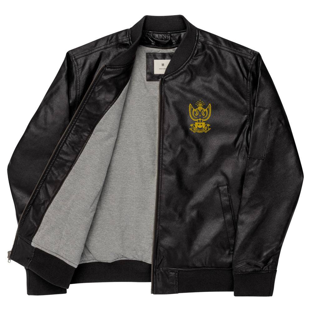33rd Degree Scottish Rite Jacket - Wings Up Leather Golden Embroidery - Bricks Masons