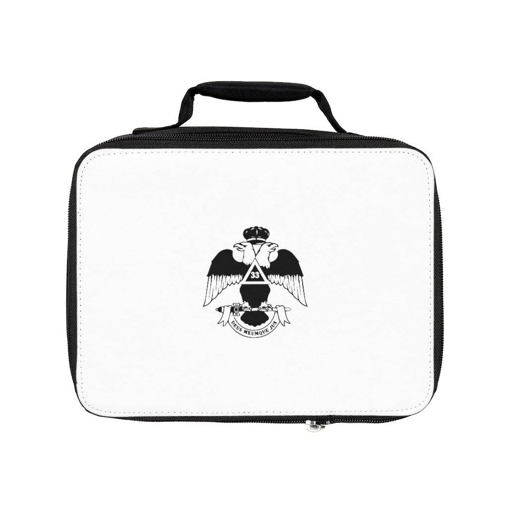 33rd Degree Scottish Rite Lunch Bag - Wings Down Black & White - Bricks Masons