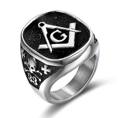 33rd Degree Scottish Rite Ring - Skull - Bricks Masons