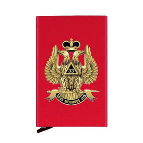 33rd Degree Scottish Rite Wallet - Automatic Pop-up Credit Card - Bricks Masons