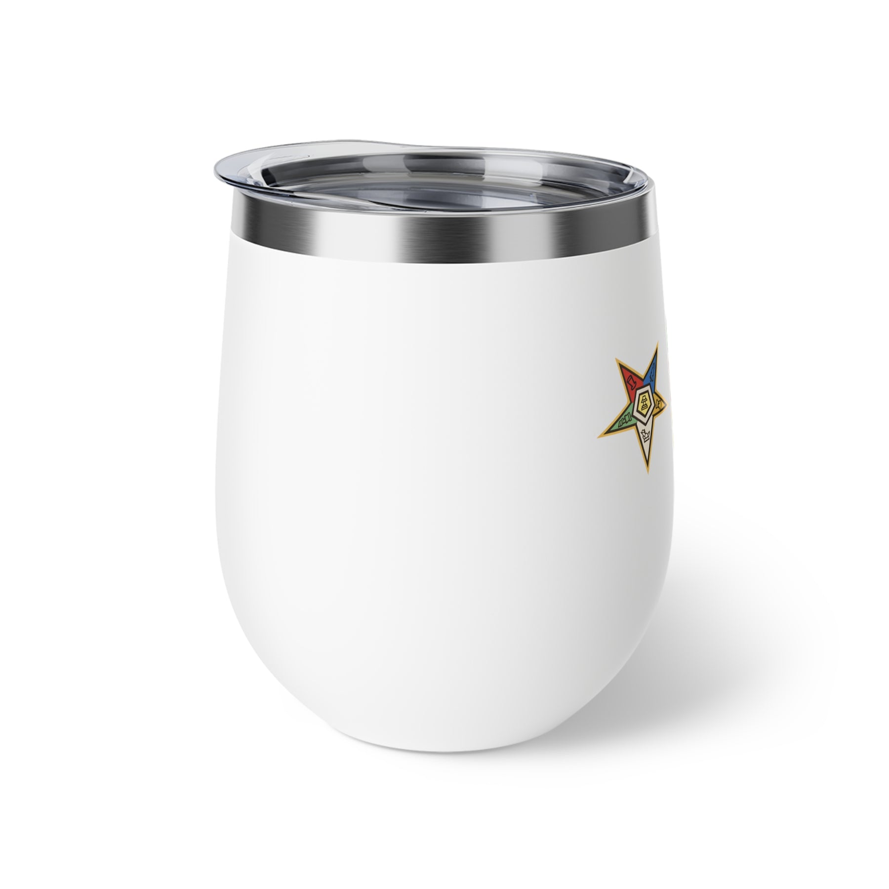 OES Vacuum Cup - Colorful Eastern Star & Initials - Bricks Masons