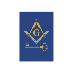 International Masons Yard Flag - Blue Poly Poplin - Bricks Masons