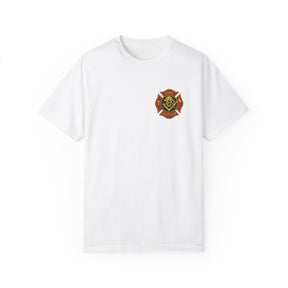 Master Mason Blue Lodge T-Shirt - Firefighter Mason Garment-Dyed Tee - Bricks Masons