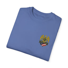 Master Mason Blue Lodge T-Shirt - Veteran Mason Garment-Dyed Tee - Bricks Masons