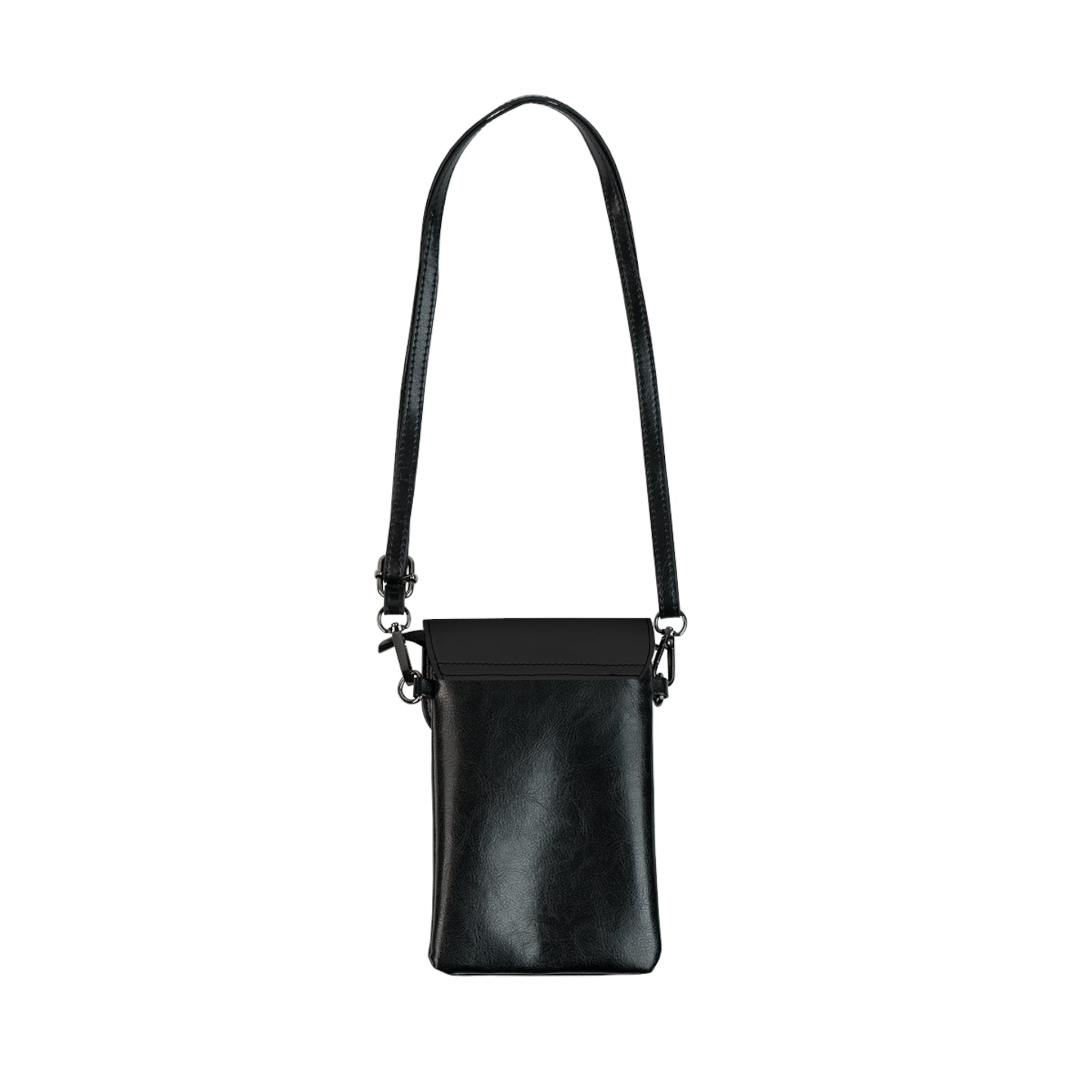 Widows Sons Cell Phone Wallet - Black Microfiber Leather With Adjustable Strap - Bricks Masons