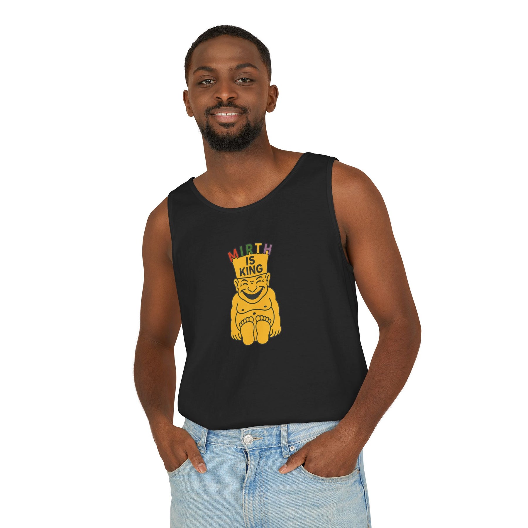 Royal Order of Jesters Tank Top - MIRTH Garment-Dyed 100% Cotton - Bricks Masons