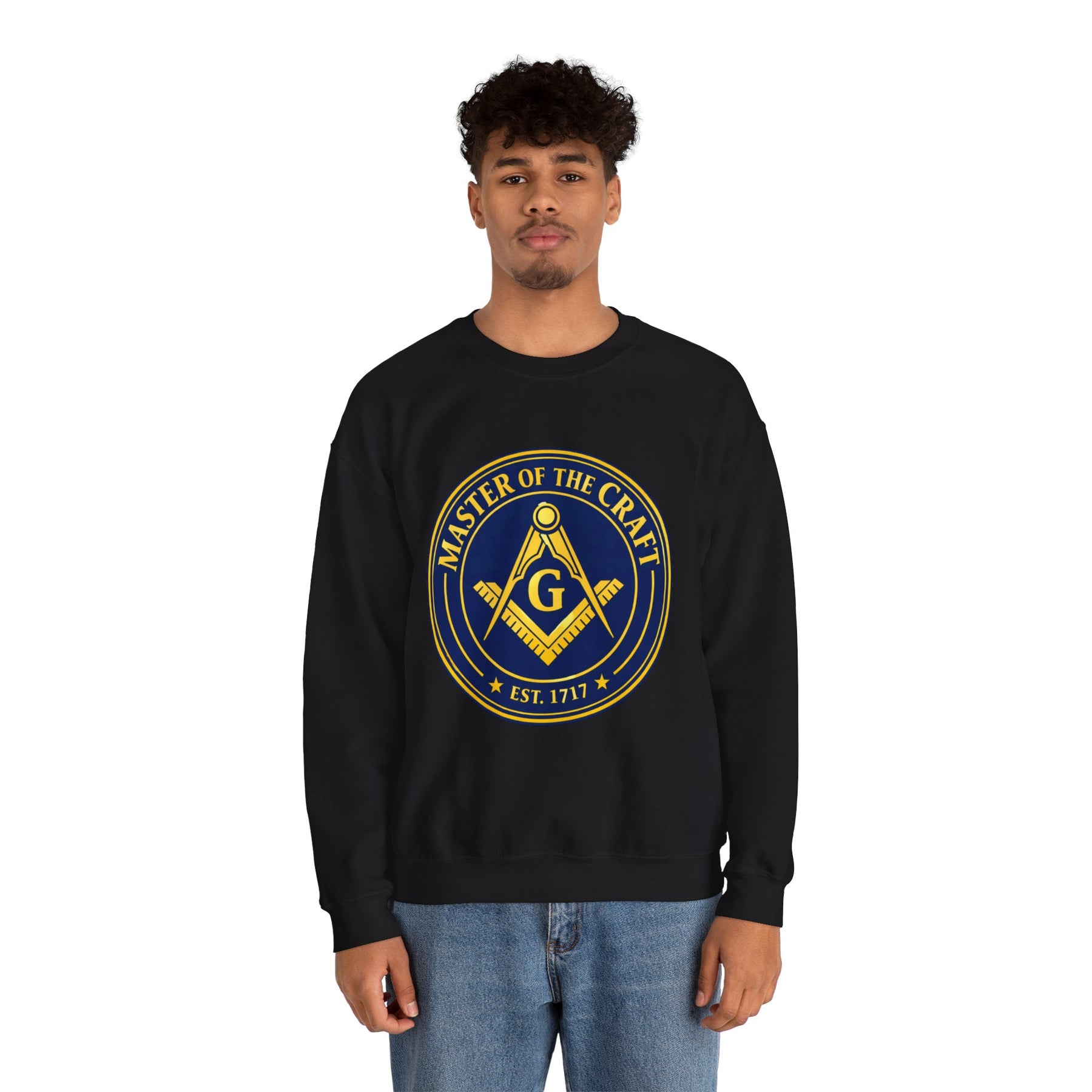 Master Mason Blue Lodge Sweatshirt - Square & Compasses with G Master of The Craft