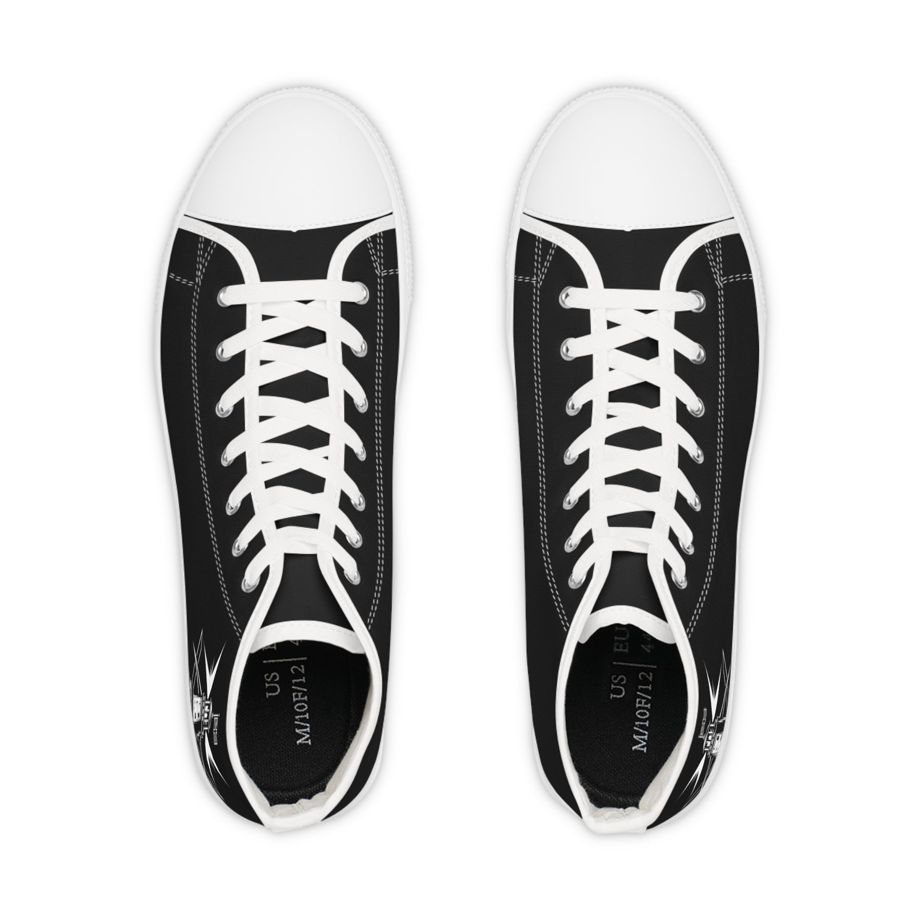 Master Mason Craft Sneaker - High Top Black & White Beacon of Brotherhood - Bricks Masons