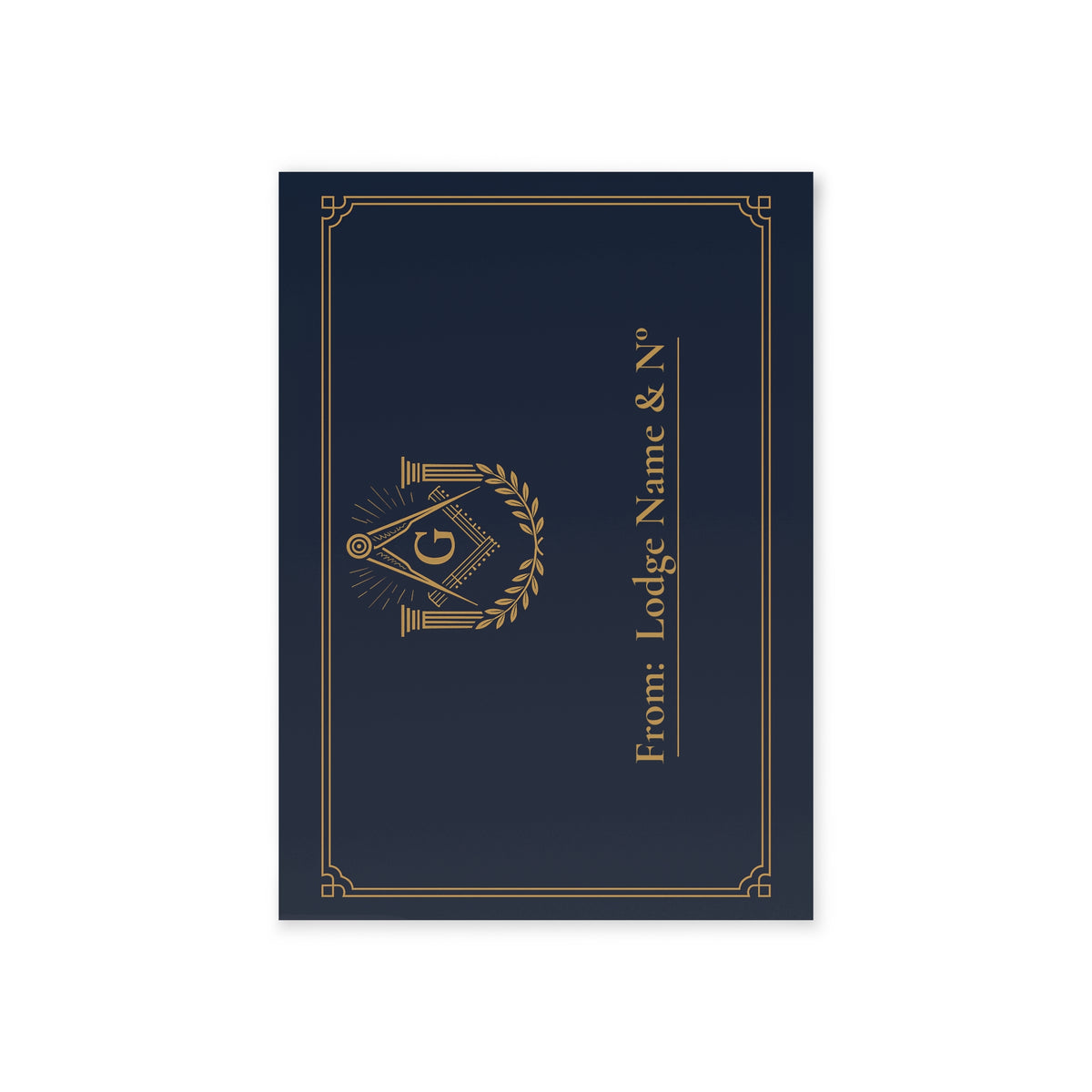 Master Mason Blue Lodge Greeting Card -  (Two-sided print) - Bricks Masons