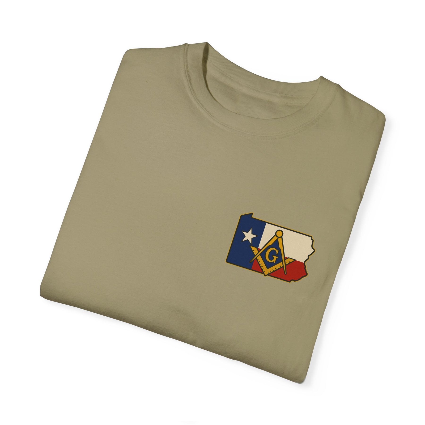 Master Mason Blue Lodge T-Shirt - Garment-Dyed Pennsylvania Mason - Bricks Masons