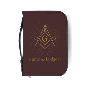 Master Mason Blue Lodge Bible Cover - Customizable Square & Compass G Various Sizes - Bricks Masons