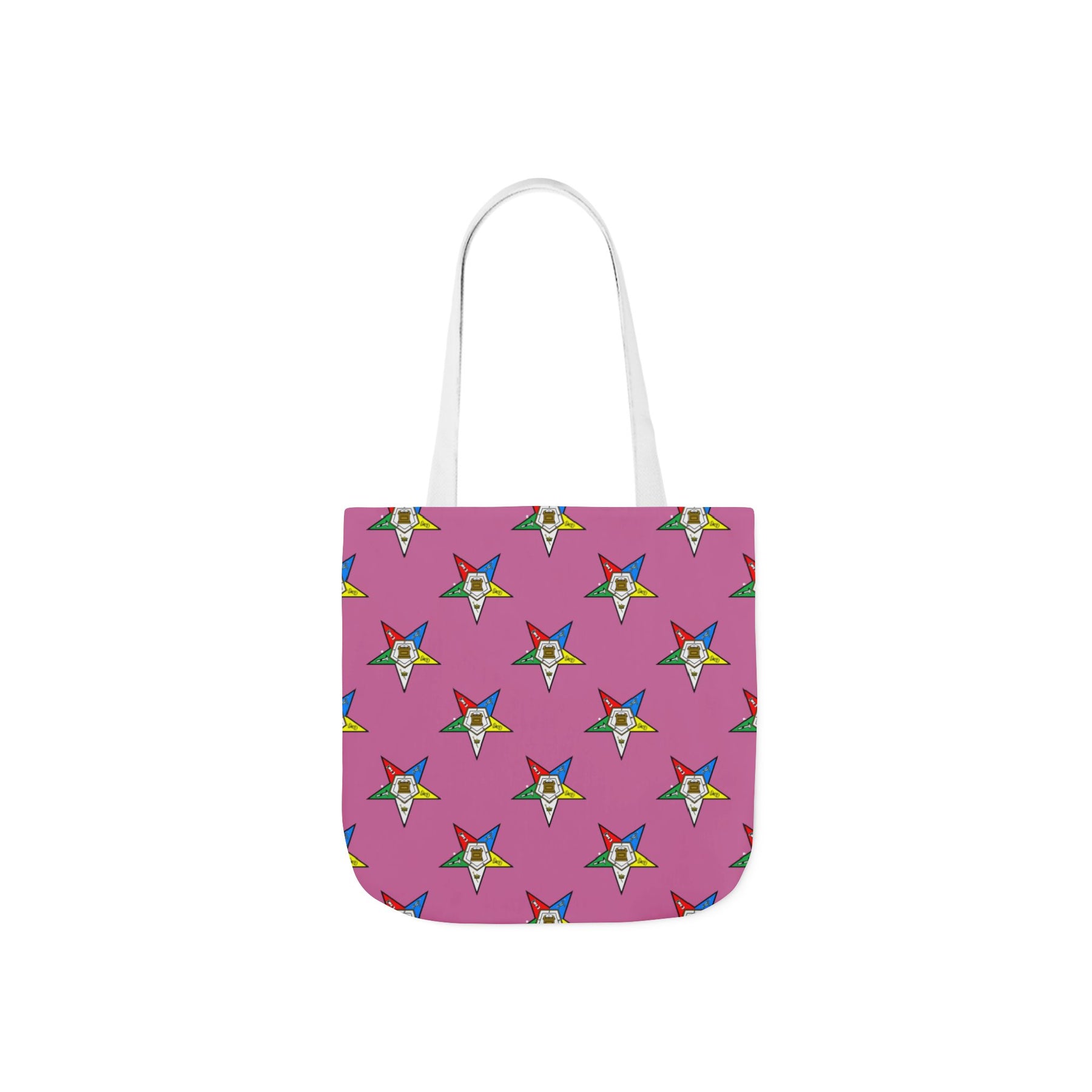 OES Tote Bag - Pink Polyester With Colorful Stars - Bricks Masons