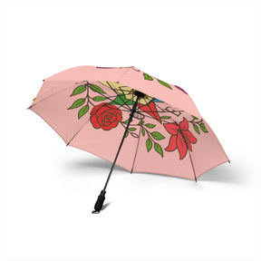 OES Umbrella - Eastern Garden Design Semi-Automatic Foldable Umbrella - Bricks Masons
