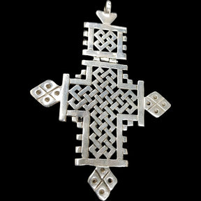 Rastafari Coptic Cross Pendant In Silver 9 X 6.5 Cm 17 Gr Art 496 - Bricks Masons