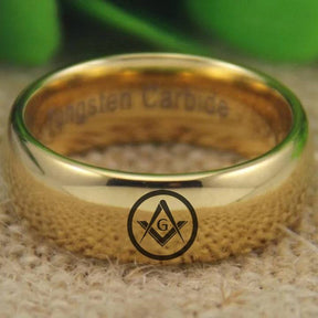 Master Mason Blue Lodge Ring - Gold Color