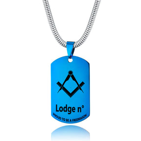 Master Mason Blue Lodge Necklace - (Various Colors) - Bricks Masons