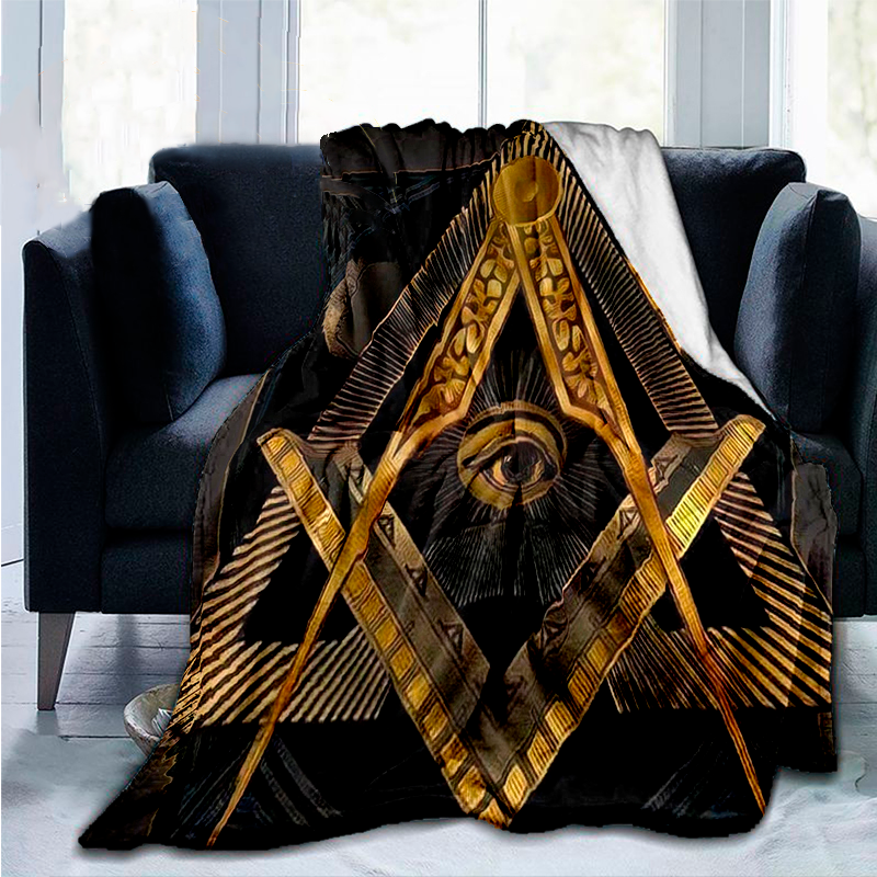 Masonic Blanket - 3D Print Flannel Plush Throw - Bricks Masons