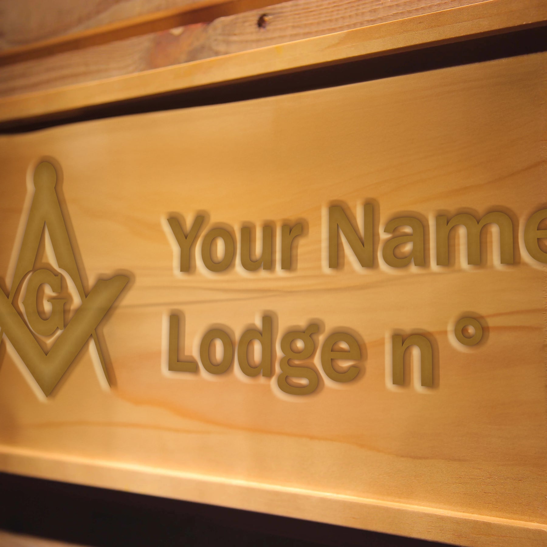 Master Mason Blue Lodge Wooden Sign - 3D Wooden Sign (Customizable) - Bricks Masons