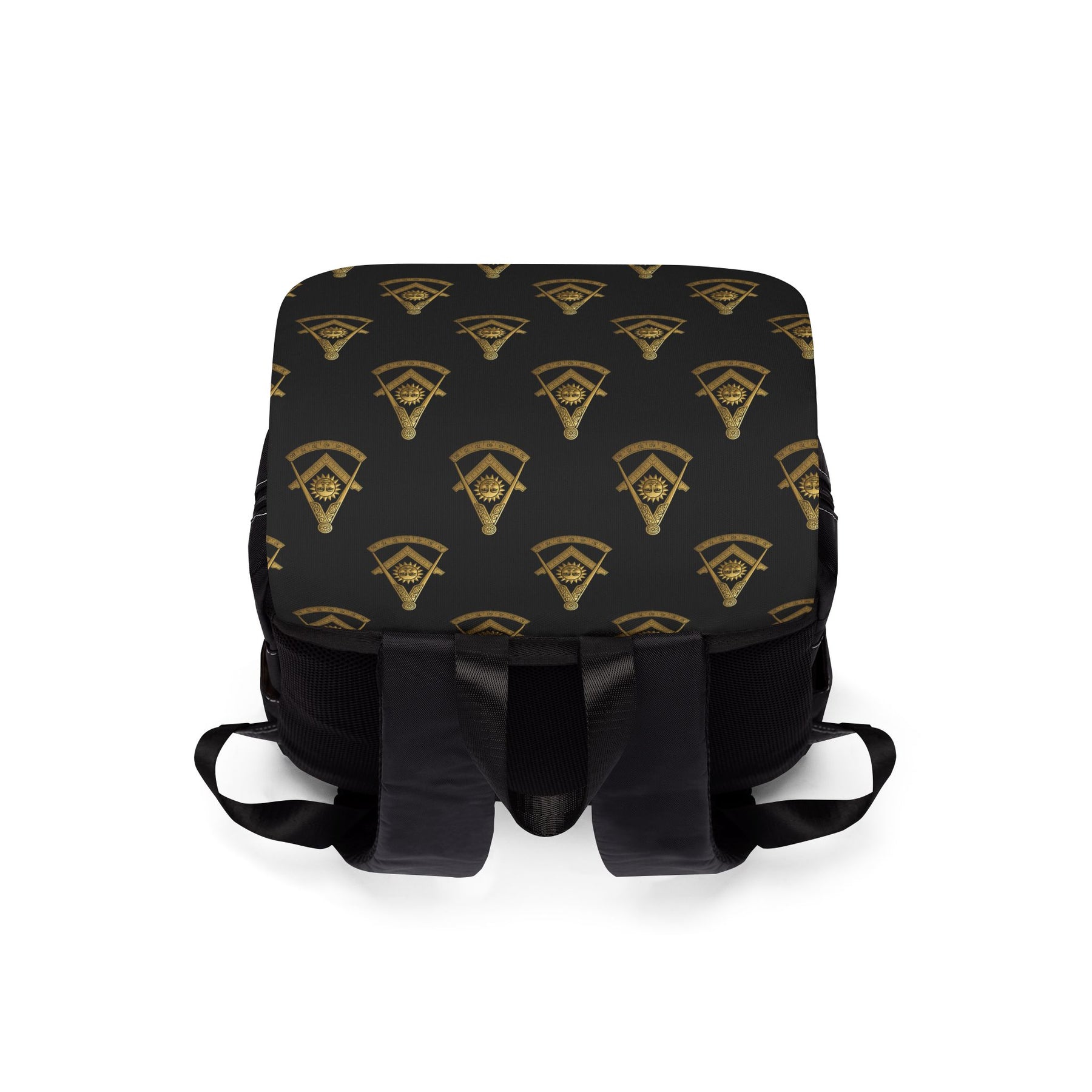 Past Master Blue Lodge Backpack - Gold Square & Compass With Sun - Bricks Masons
