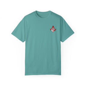 Master Mason Blue Lodge Canada Jurisdiction T-Shirt - Garment-Dyed Tee Various Colors - Bricks Masons