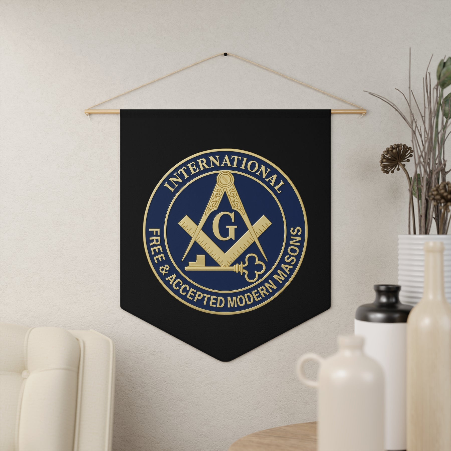 International Masons Pennant - Free and Accepted Modern Masons - Bricks Masons