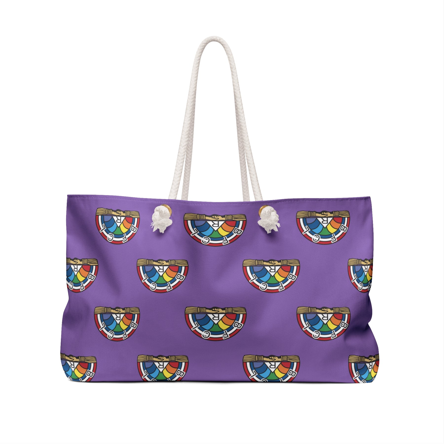 International Order of The Rainbow For Girls Travel Bag - Purple Weekender Bag - Bricks Masons