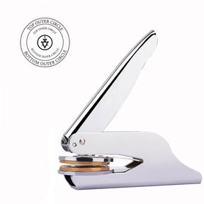 Allied Masonic Degrees Pocket Seal Press - Silver Color With Customizable Stamp - Bricks Masons