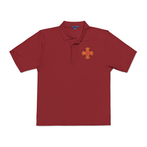 Red Cross of Constantine Polo Shirt - Embroidered Emblem Various Colors - Bricks Masons