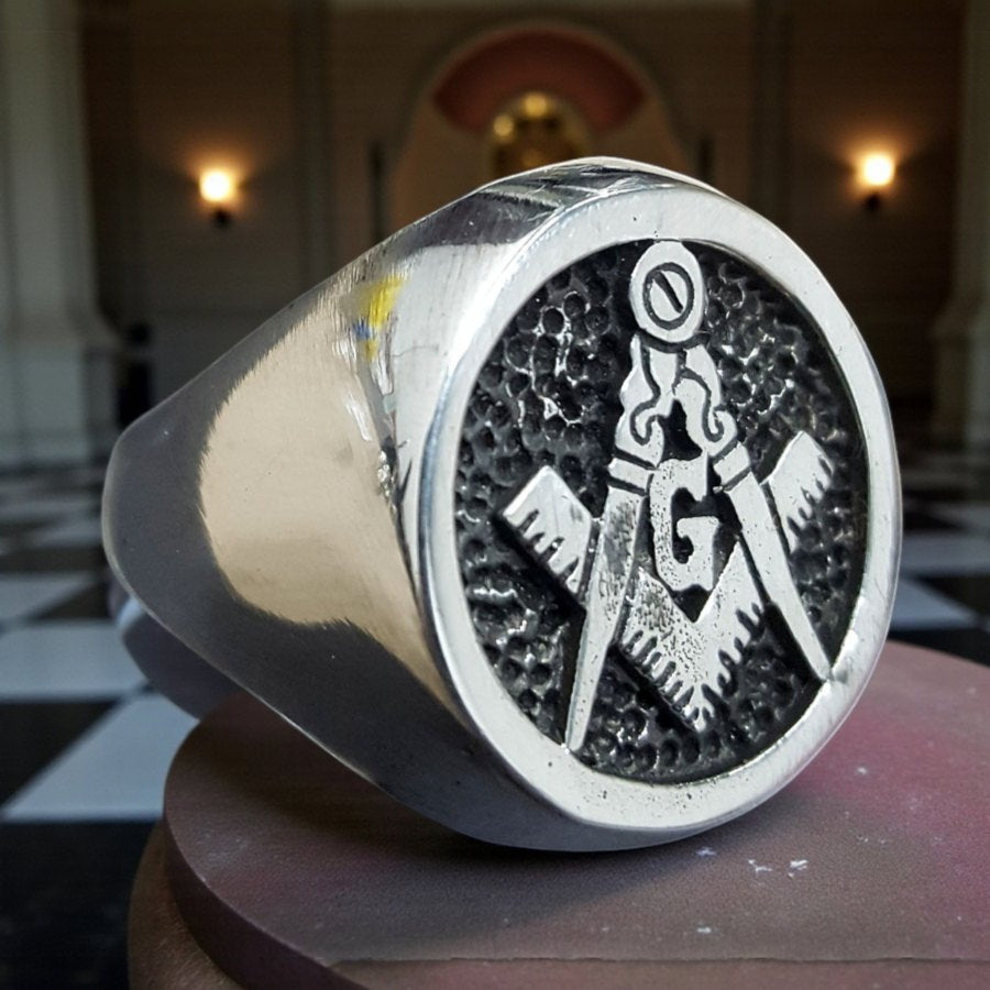 Masonic Master Degree Silver Ring 1.8 cm Art 58 - Bricks Masons
