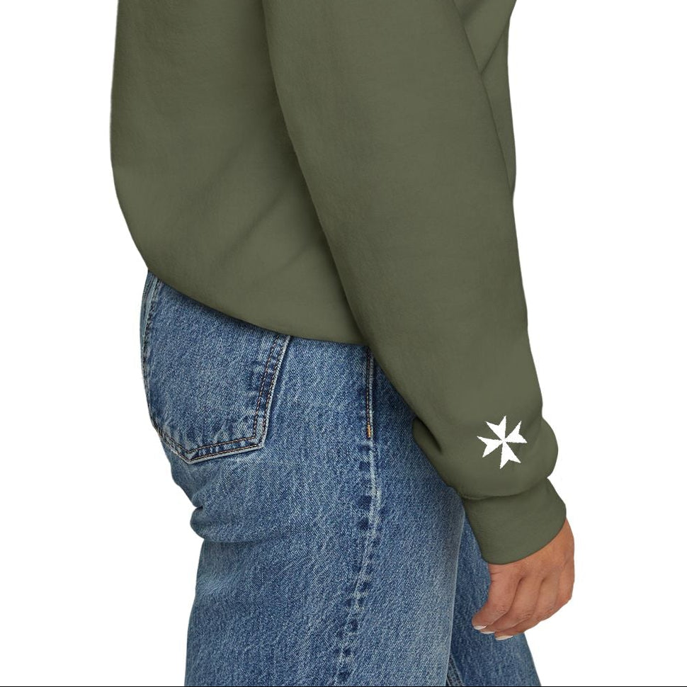 Order of Saint Lazarus Sweatshirt - Crewneck Embroidered Design - Bricks Masons