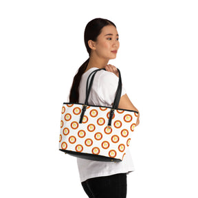 Heroines of Jericho Handbag - White PU Leather Adjustable Handles - Bricks Masons