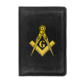 Master Mason Blue Lodge Wallet - Black & Brown - Bricks Masons