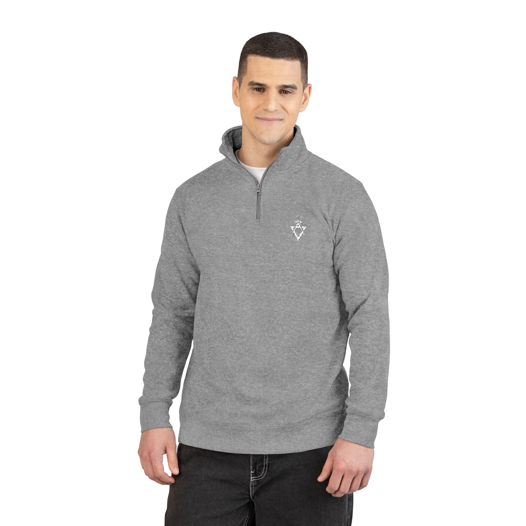 Allied Masonic Degrees Sweatshirt - White AMD Emblem Embroidery - Bricks Masons