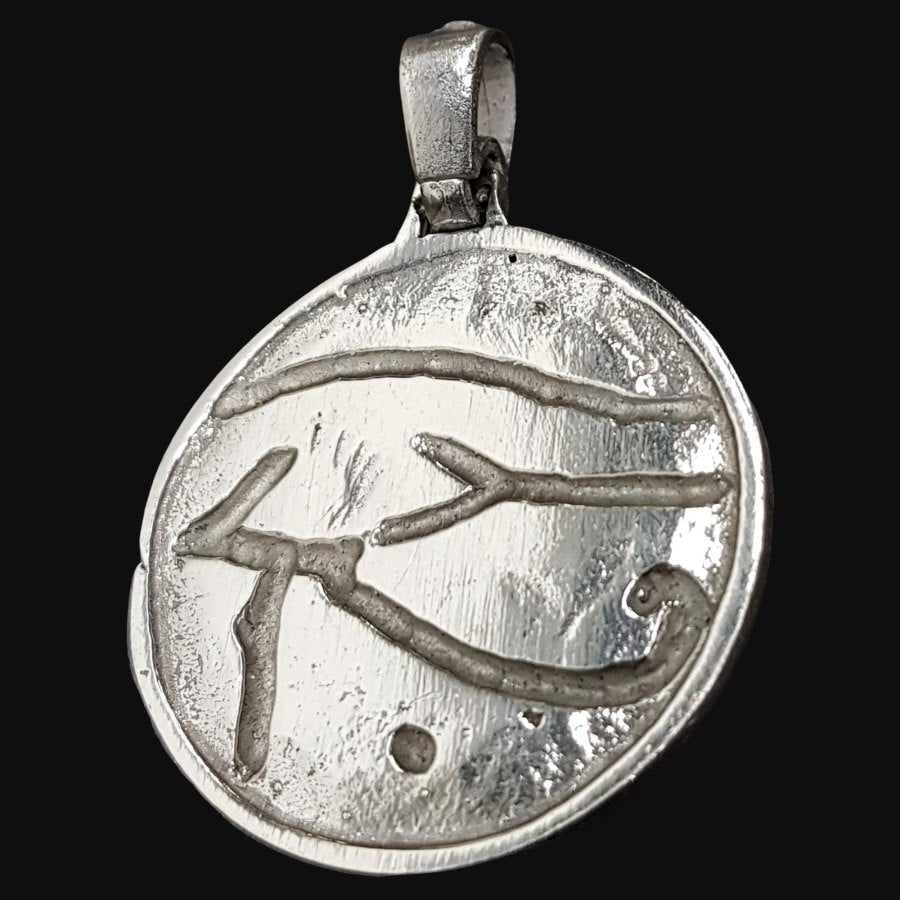 Eye of Horus Pendant in Silver and Gold 4 x 3 Cm 10.2 Gr Art 614 - Bricks Masons