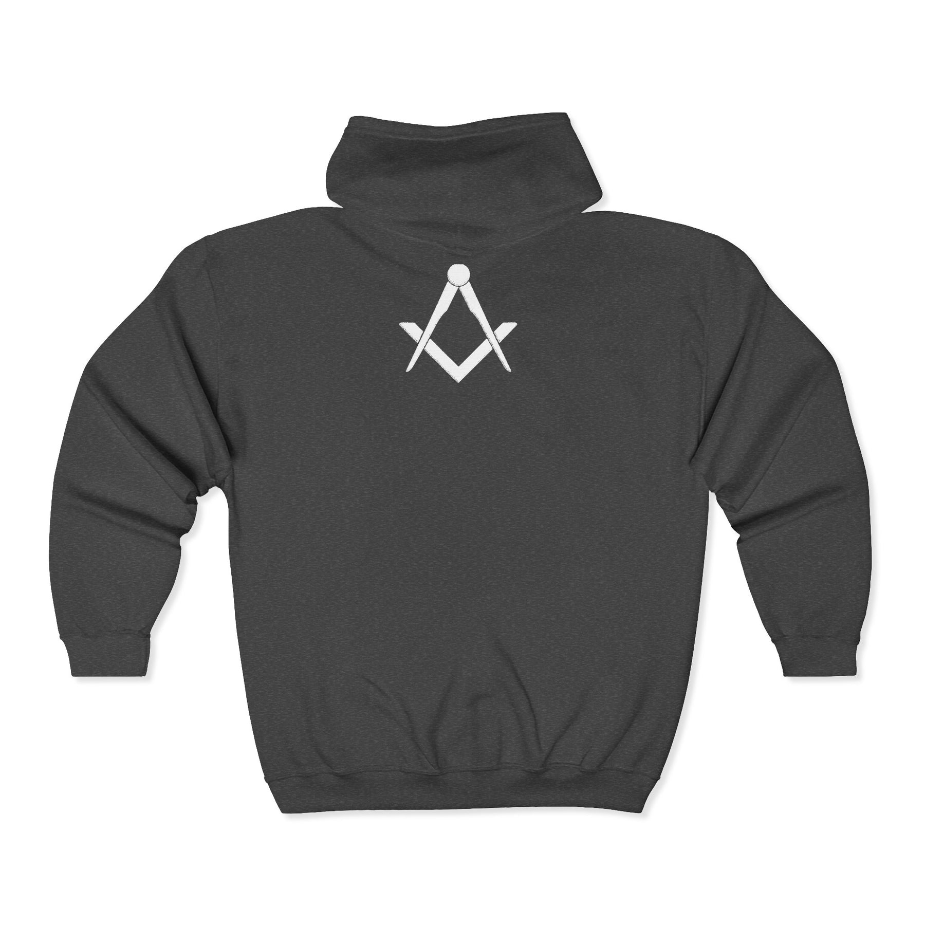 Master Mason Blue Lodge Hoodie - Zip Up Jacket Square & Compass with Personalization - Bricks Masons