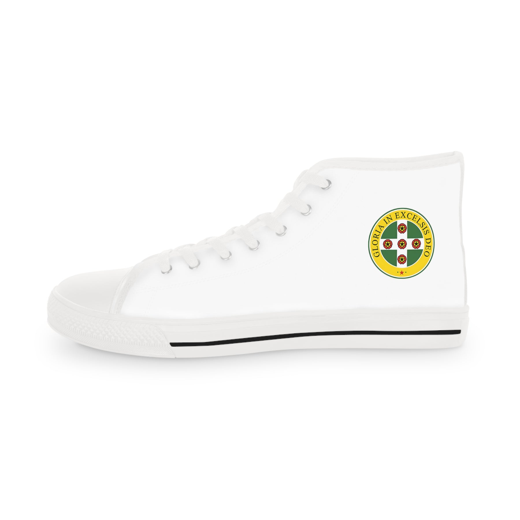 Royal Order of Scotland Sneaker - High Top Black & White Sole - Bricks Masons