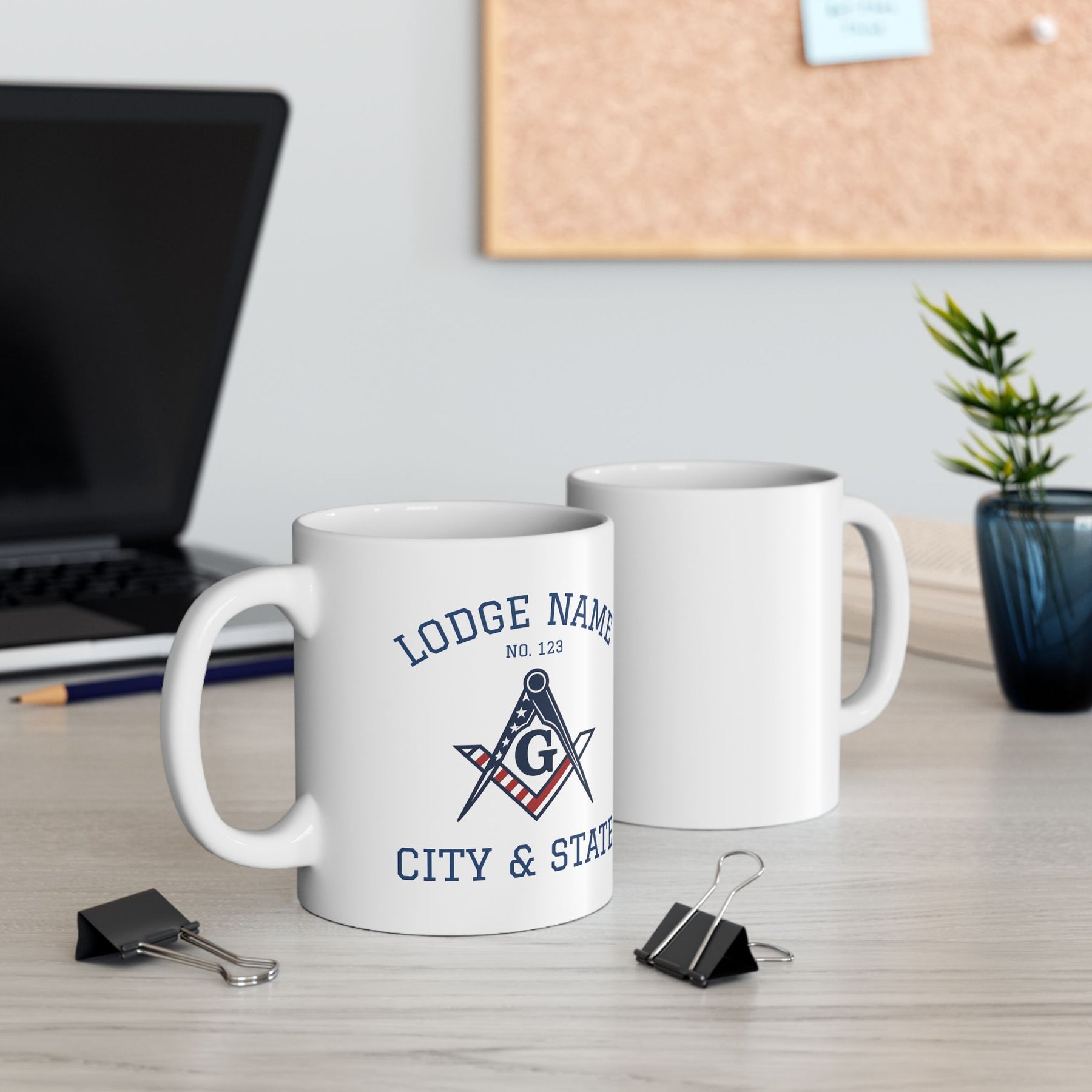 Master Mason Blue Lodge Mug - (11oz, 15oz) - Bricks Masons