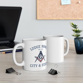Master Mason Blue Lodge Mug - (11oz, 15oz) - Bricks Masons
